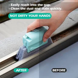Window Groove Cleaning Brush – Slim Crevice Cleaner | Velvet Wipe