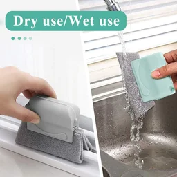Window Groove Cleaning Brush – Slim Crevice Cleaner | Velvet Wipe
