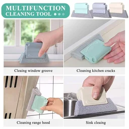 Window Groove Cleaning Brush – Slim Crevice Cleaner | Velvet Wipe