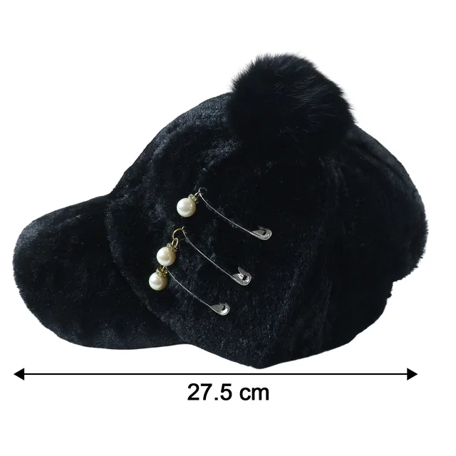 Winter Fur Cap for Women – Stylish & Cozy Warmth with Pom Pom