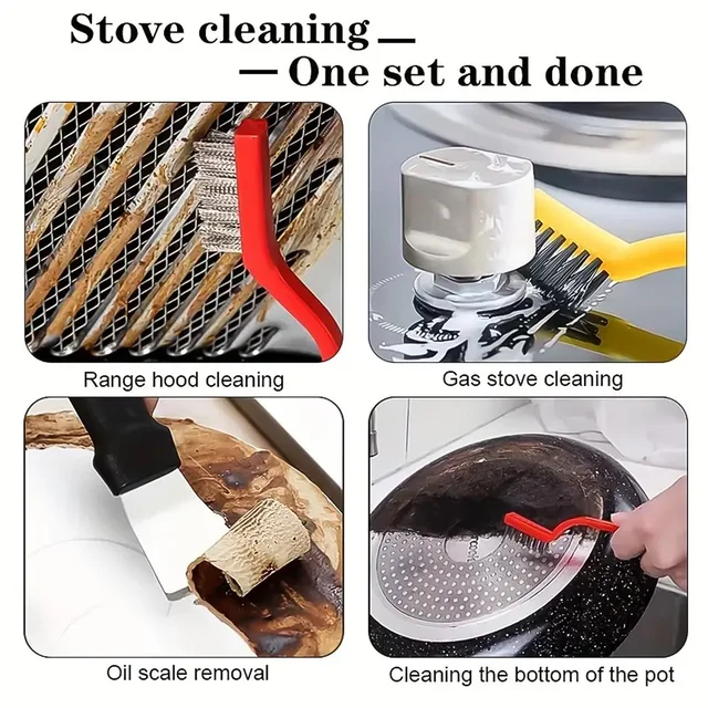Wire Brush & Scraper Set – 5 Pcs for Rust & Paint | SparkleTidy
