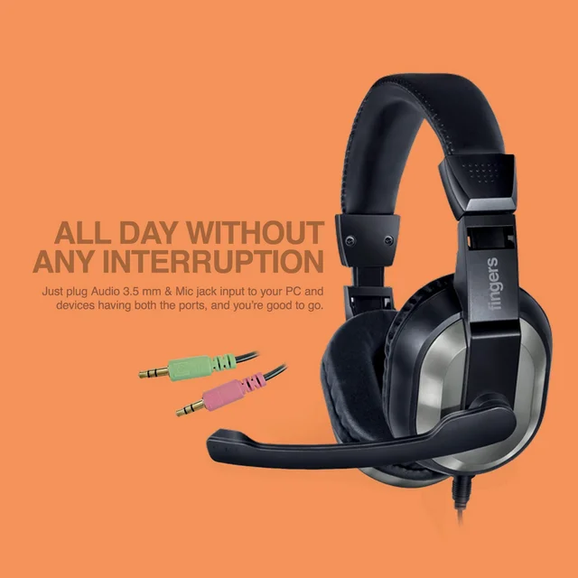 Wired Headset with Adjustable Headband for Clear Communication
