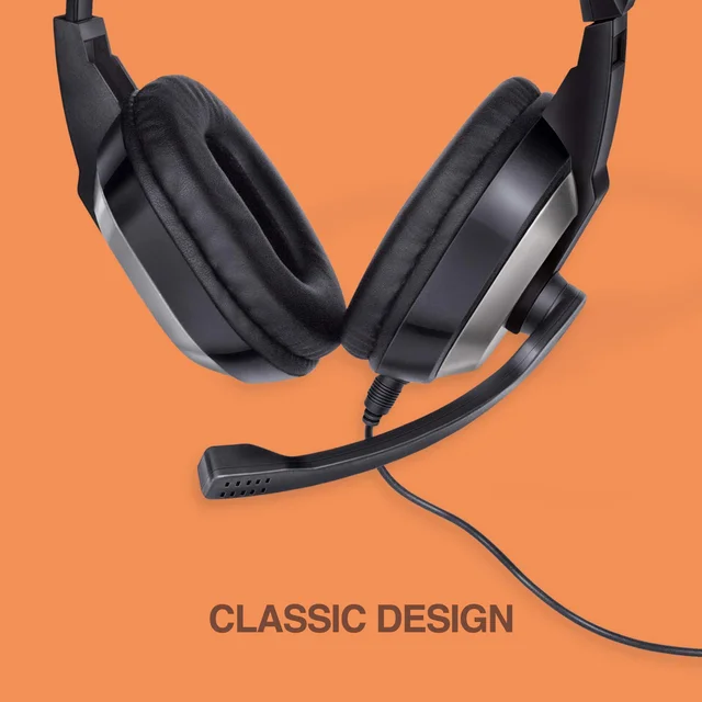 Wired Headset with Adjustable Headband for Clear Communication