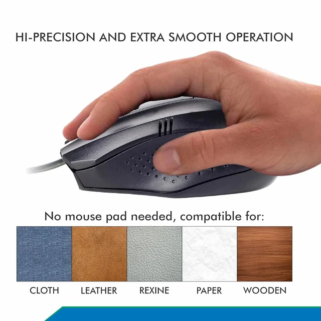 Wired Optical Mouse – Reliable USB for Laptops & PCs | Compshop
