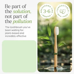Women Bamboo Toothbrush Set Soft Bristles Eco Friendly Biodegradable (2 Pc)