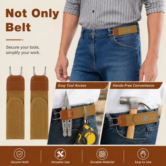 Women's Buckle Less Elastic Invisible Stretch Waist Belt for Jeans (1 Pc)
