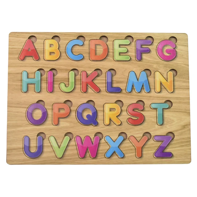 Wooden ABC Puzzle – Shapes Learning Board for Toddlers | Little Learners