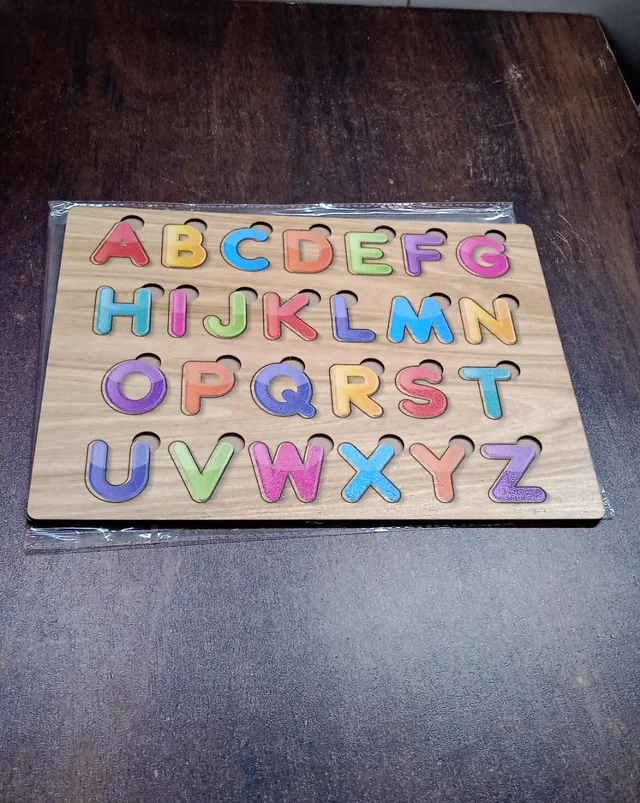 Wooden ABC Puzzle – Shapes Learning Board for Toddlers | Little Learners