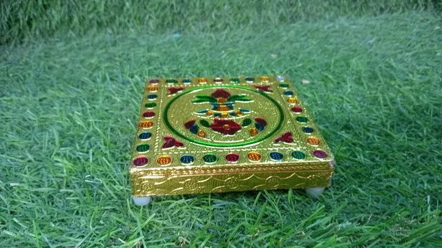 Wooden Bajot – Handcrafted Pooja Chowki & Stool | Styleva