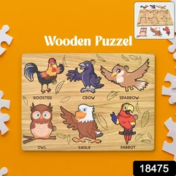 Wooden Bird Puzzle – Educational Board for Kids | Inventive Play