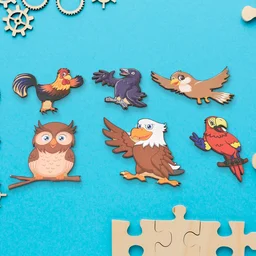 Wooden Bird Puzzle – Educational Board for Kids | Inventive Play