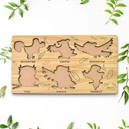 Wooden Bird Puzzle – Educational Board for Kids | Inventive Play