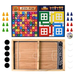 Wooden Board Game Set 3-in-1 – Durable Foldable Fun