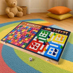 Wooden Board Game Set 3-in-1 – Durable Foldable Fun
