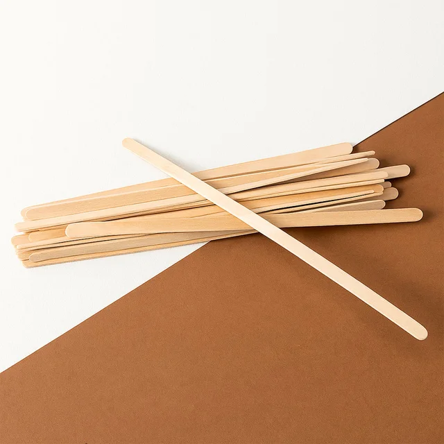 Wooden Coffee Stirrers – Eco-Friendly Smooth Birchwood 30 Pcs