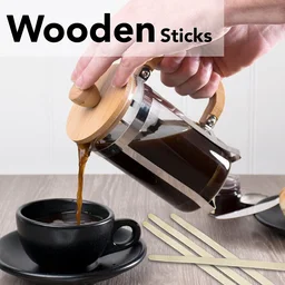 Wooden Coffee Stirrers – Eco-Friendly Smooth Birchwood 30 Pcs