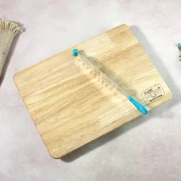 Wooden Cutting Board with Ergonomic Knife – Durable & Compact Set