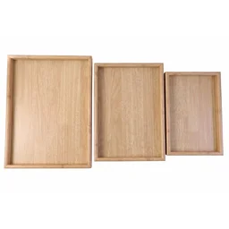 Wooden Finish Multipurpose Serving Tray Set – Stylish & Durable