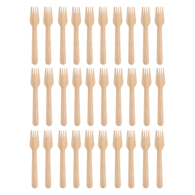 Wooden Fork 160mm – Eco-Friendly Disposable Birchwood Cutlery