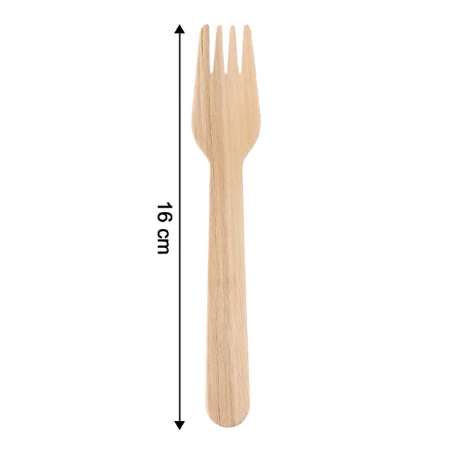 Wooden Fork 160mm – Eco-Friendly Disposable Birchwood Cutlery