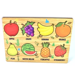 Wooden Fruit Puzzle – Toddler Learning Board | Inventive Play