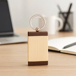 Wooden Keychain – Premium Dual-Tone Rectangular Key Holder