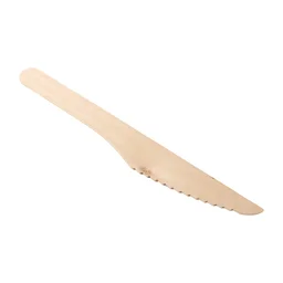 Wooden Knife – 165mm Smooth, Eco-Friendly Cutlery 30 Pcs Pack