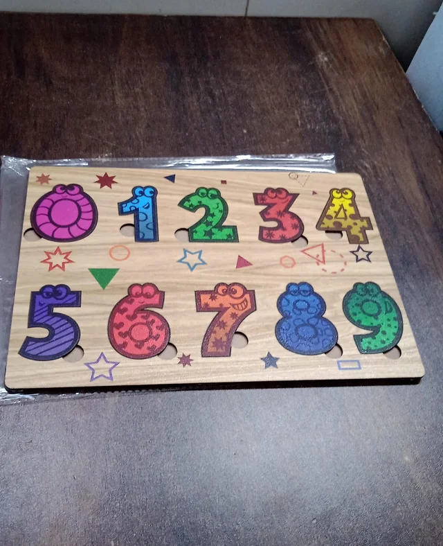 Wooden Number Puzzle – Early Learning Board | Inventive Play
