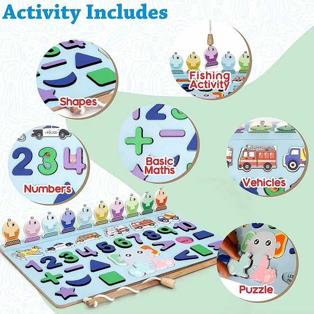 Wooden Number Puzzle – Magnetic Learning Board | Aditi