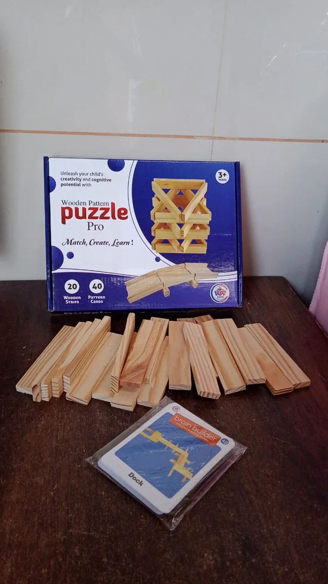 Wooden Pattern Puzzle – Brain Game for Kids & Adults | Puzzle Vista