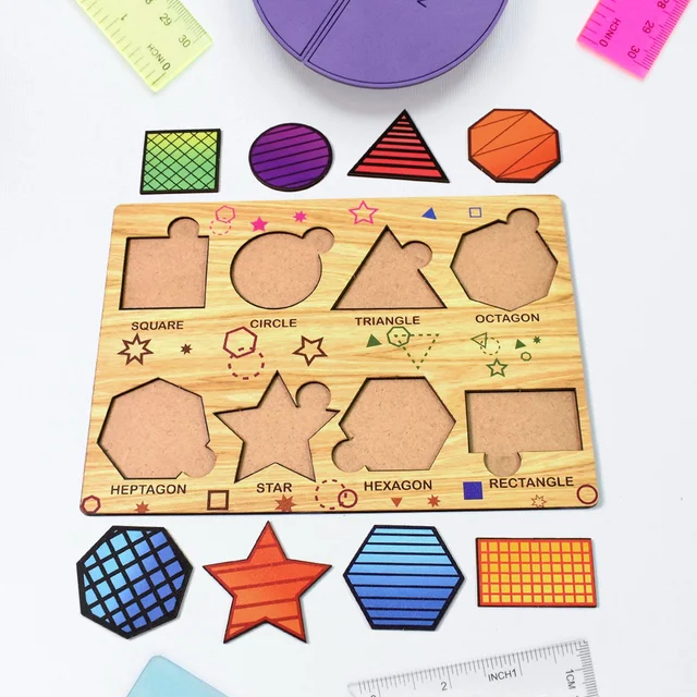 Wooden Peg Puzzle Board for Kids – Easy-Grip Educational Toy