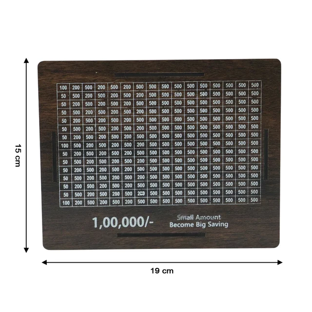 Wooden Piggy Bank – Large Capacity Money Saving Box for All Ages