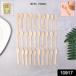 Wooden Tea Spoon 110mm – Eco-Friendly & Sturdy 30 Pcs Pack
