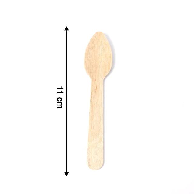 Wooden Tea Spoon 110mm – Eco-Friendly & Sturdy 30 Pcs Pack