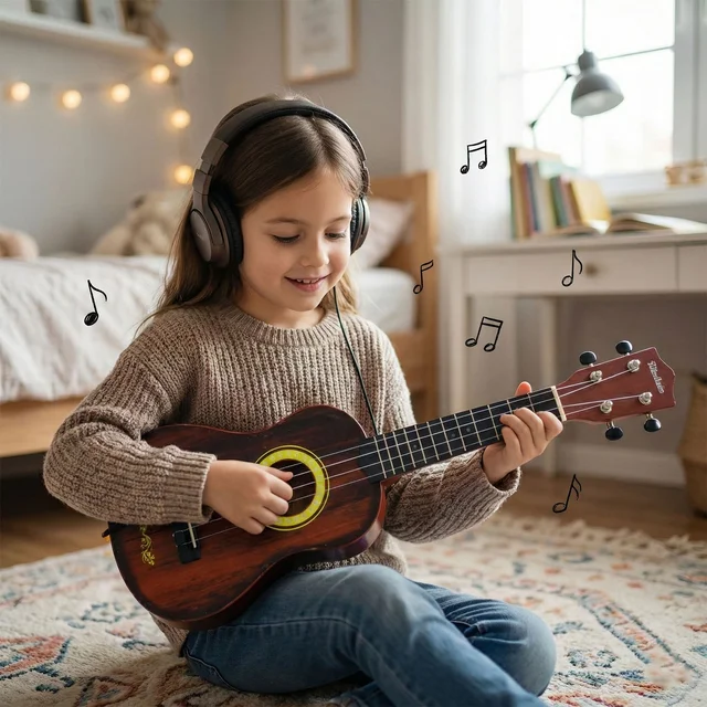 Wooden Ukulele for Beginners – Lightweight & Clear Sound
