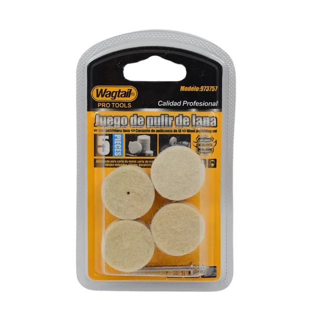Wool Felt Polishing Pads – Rotary Tool Set (4 Pcs) | Wagtail