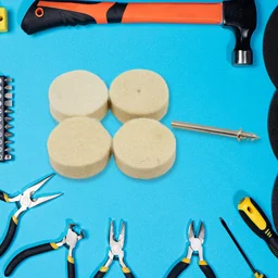 Wool Felt Polishing Pads – Rotary Tool Set (4 Pcs) | Wagtail