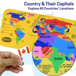 World Map Puzzle – Educational EVA Foam Toy for Kids 5+