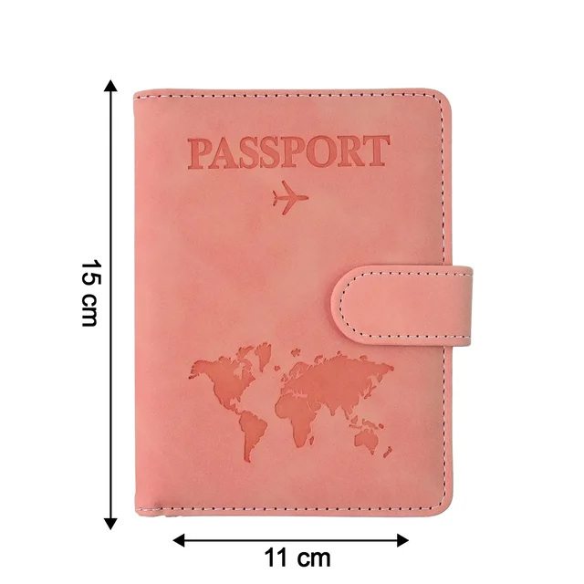 World Map Travel Passport Holder – Compact & Durable Organizer