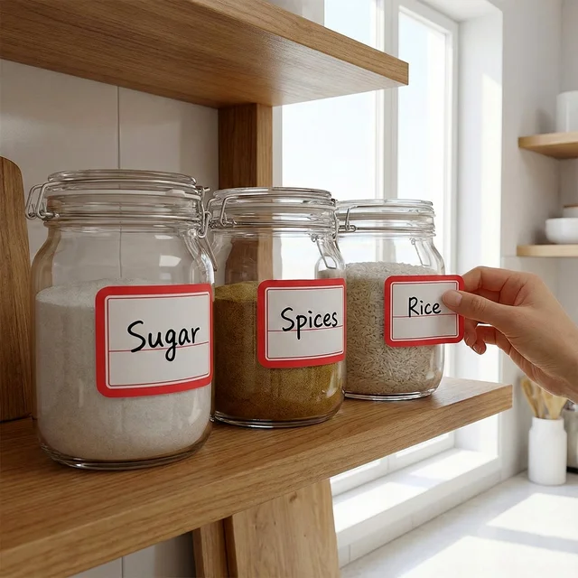 Writable Label Stickers – 50 Sheets Strong Adhesive for Easy Organizing