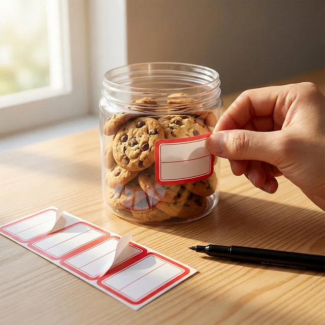 Writable Label Stickers – 50 Sheets Strong Adhesive for Easy Organizing