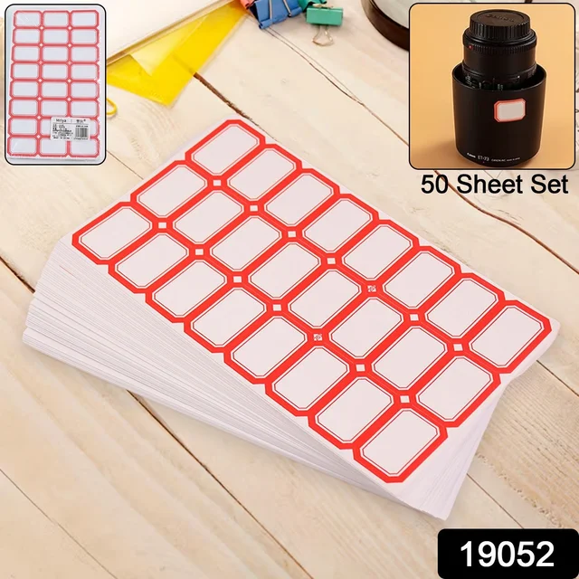 Writable Label Stickers – Easy to Use with Red Border for Clarity