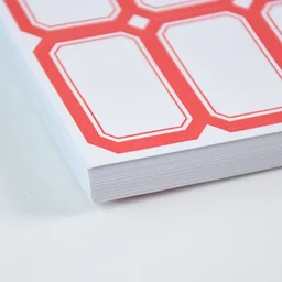 Writable Label Stickers – Easy to Use with Red Border for Clarity