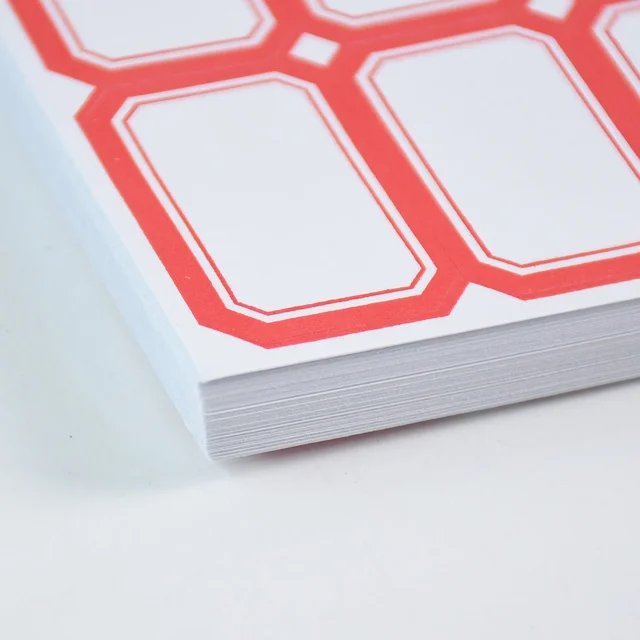 Writable Label Stickers – Easy to Use with Red Border for Clarity