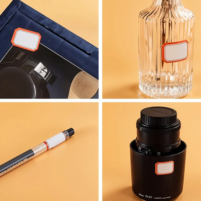 Writable Label Stickers – Easy to Use with Red Border for Clarity