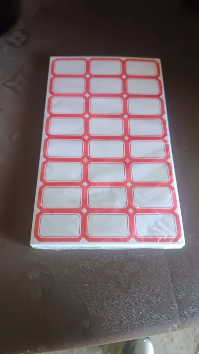 Writable Label Stickers – Easy to Use with Red Border for Clarity