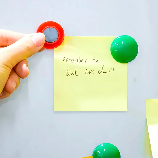 Yellow Magnetic Buttons – Strong Grip Circular Board Magnets