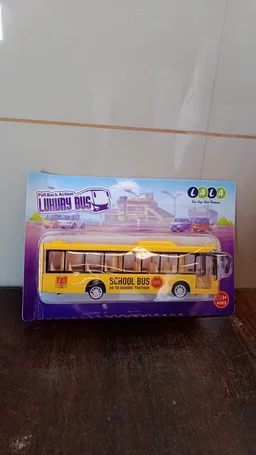 Yellow Mini Bus Toy – Realistic Details & Durable Plastic