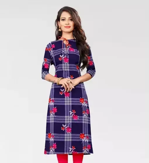 Women's Crepe straight Kurti Mo - S