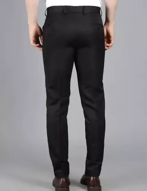 Ashu Mens Formal Pants (Black) Mo - 32